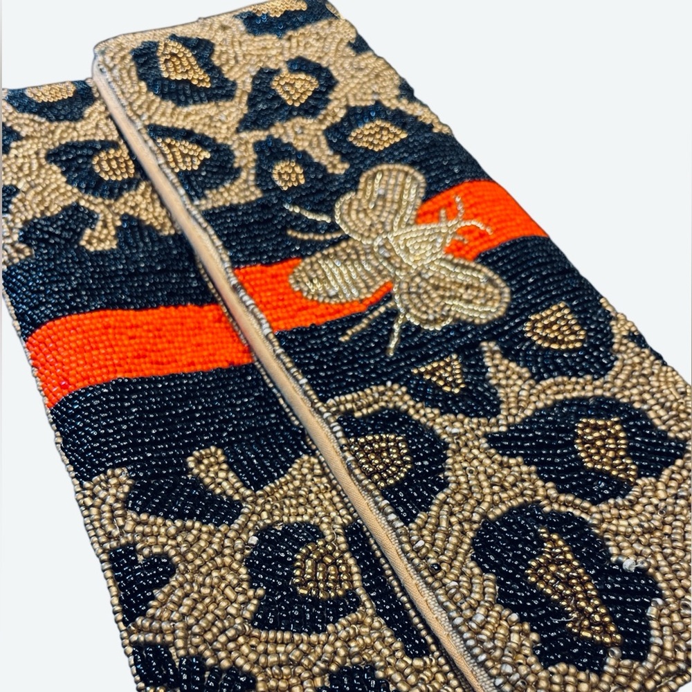 Vici collection beaded chain strap bag